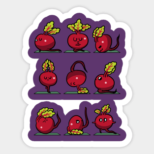 Beetroot Yoga Sticker